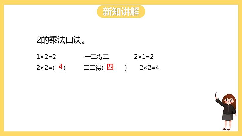 冀教版数学二上  3.3 2、3的乘法口诀 课件+教案06