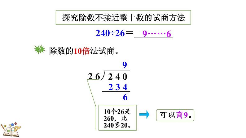 人教版四年级数学上册课件 6-2-6 除数不接近整十数的试商方法06