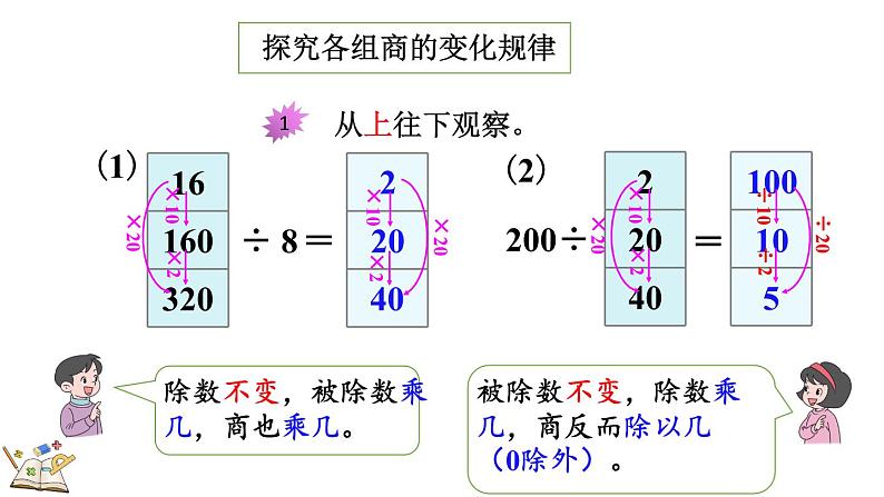 人教版四年级数学上册课件 6-2-11 商不变的规律04