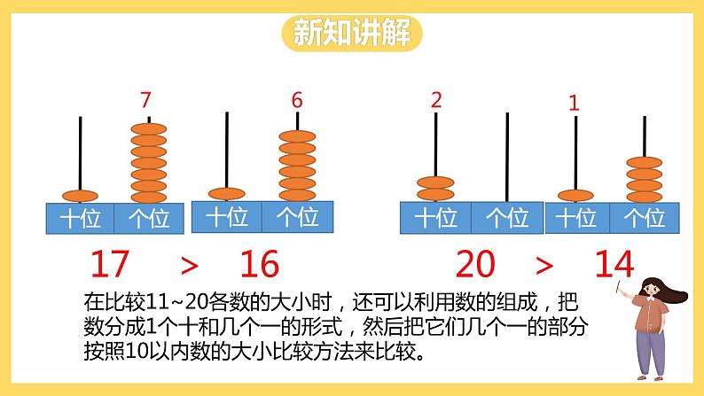 冀教版数学一上 7.3《11~20各数的大小比较》 课件+教案08