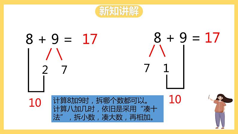 冀教版数学一上 8.3《八加几》 课件+教案07