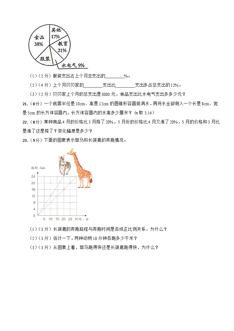 小升初入学模拟分班考试卷（试题）-苏教版六年级下册数学第3页