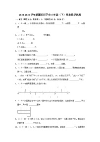 2022-2023学年新疆石河子市三年级下学期期末数学试卷(含解析）