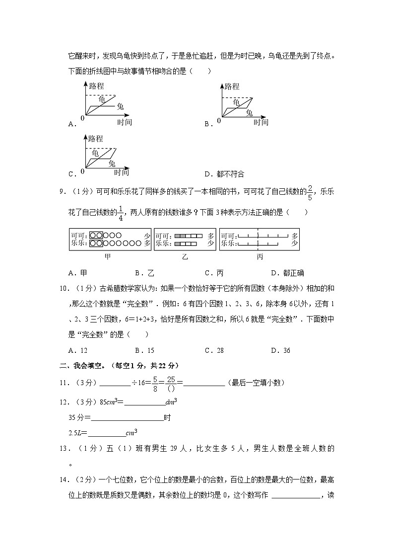贵州省遵义市播州区2022-2023学年五年级下学期期末数学试卷02