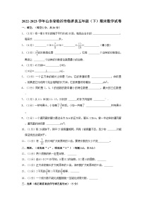 山东省临沂市临沭县2022-2023学年五年级下学期期末数学试卷