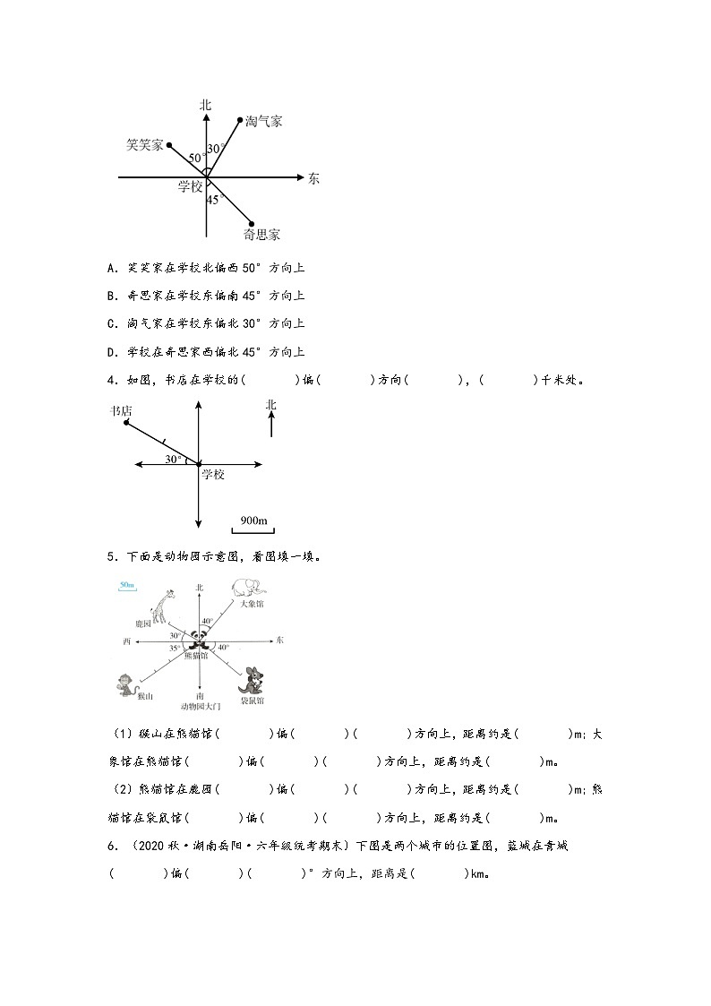 （知识汇总+精编练习）第二单元   位置与方向（二） -2023-2024学年六年级数学上册单元考点梳理与精炼（人教版）第2页