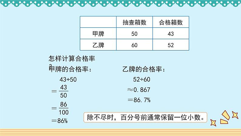 4.2《合格率》 课件-北师大版数学六年级上册03