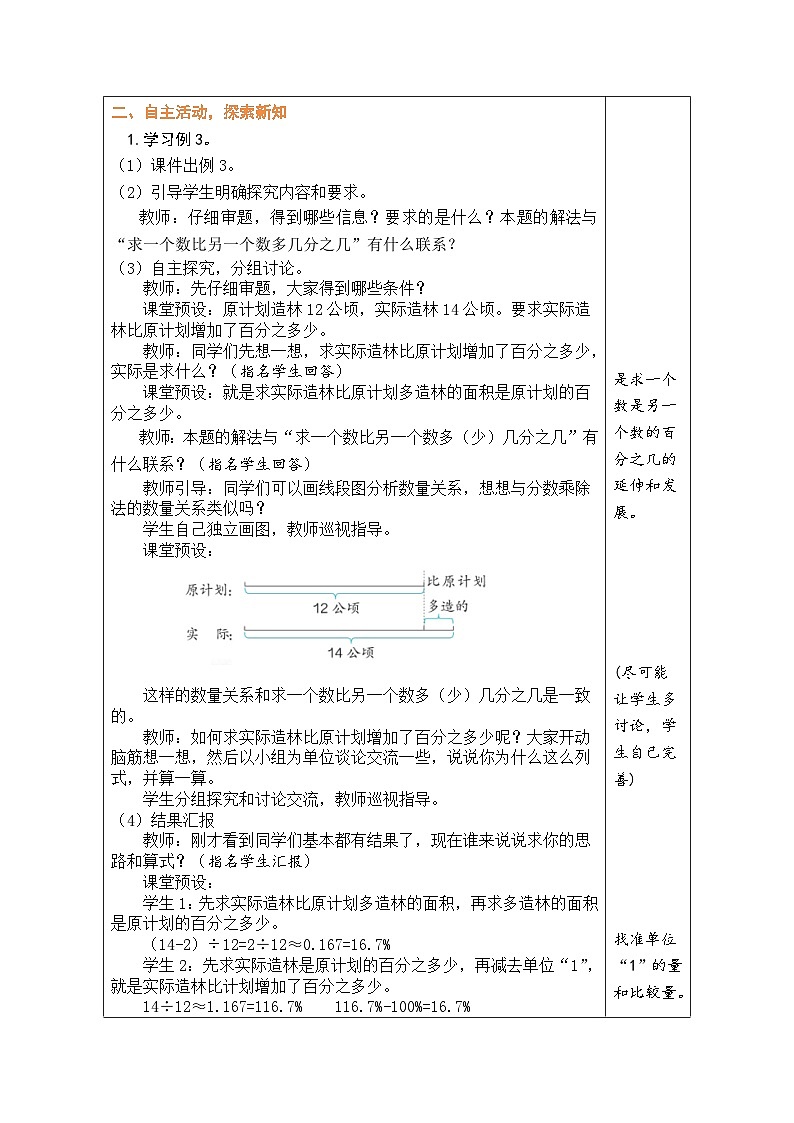 6.5 用百分数解决问题（1）（教案）人教版六年级上册数学02