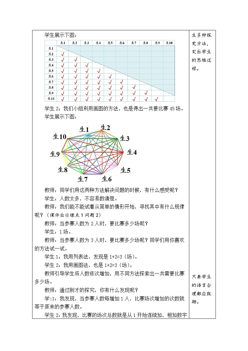 数学好玩  比赛场次（教案）北师大版六年级上册数学02