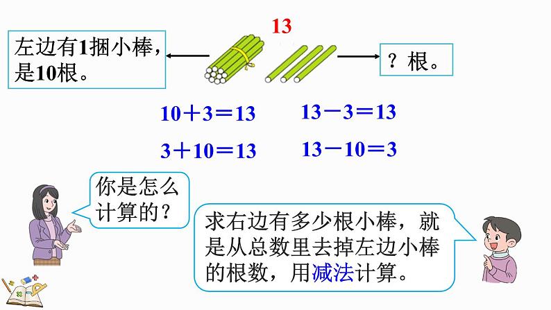 人教版数学一年级上册6.4 十几加几和相应的减法（教学课件）08