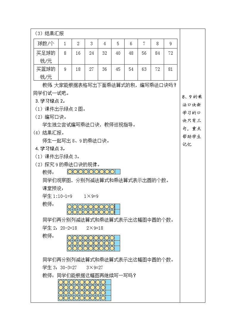 8.3 买球（教案）北师大版二年级上册数学第2页