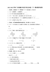 广东省湛江市吴川市2022-2023学年五年级下学期期末数学试卷