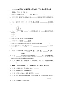 2022-2023学年广东省河源市四年级下学期期末数学试卷（含解析）