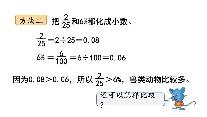 冀教版六年级数学上册课件  第3单元 第2课时  百分数和分数的互化第6页