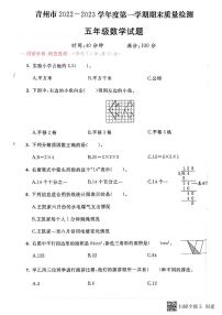 山东省潍坊市青州市2022-2023学年五年级上学期期末质量检测数学试题