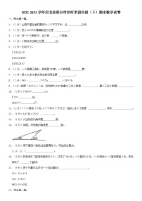 河北省邢台市沙河市2022-2023学年四年级下学期期末数学试卷