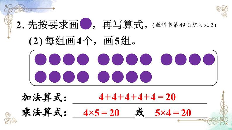 2023年新人教版二年级数学精品同步课件第四单元乘法的初步认识08