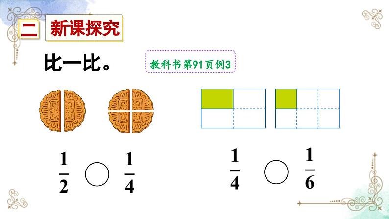 三年级数学上册第八单元第二课时 比较几分之一的大小课件PPT第4页