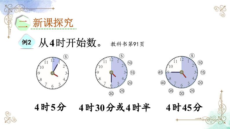 2023年新人教版二年级数学精品同步课件第七单元元第2课时 用几时几分表示时间第3页