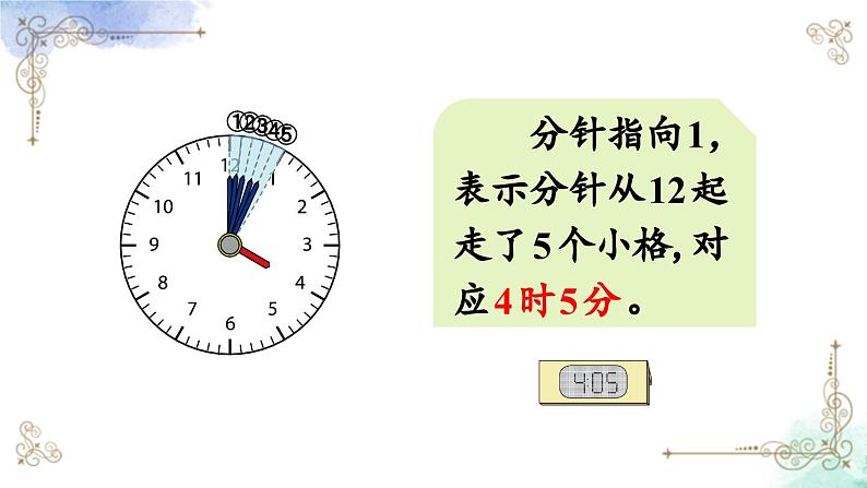 2023年新人教版二年级数学精品同步课件第七单元元第2课时 用几时几分表示时间第5页