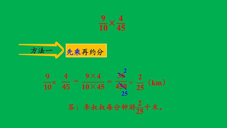 小学数学人教版六年级上册1.4 分数乘法的简便算法教学课件（2023秋）第7页