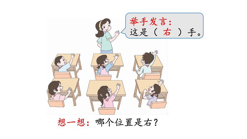 小学数学人教版一年级上册2.2 认识“左、右”教学课件（2023秋）第3页