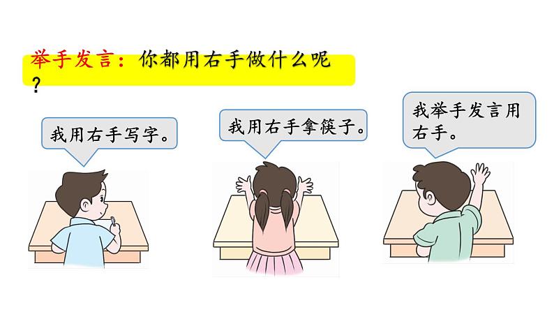 小学数学人教版一年级上册2.2 认识“左、右”教学课件（2023秋）第5页