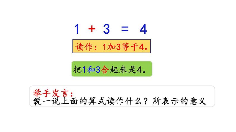 小学数学人教版一年级上册3.8 认识加法教学课件（2023秋）第5页