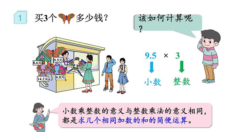 小学数学人教版五年级上册1.1 小数乘整数的算理教学课件（2023秋新版）06