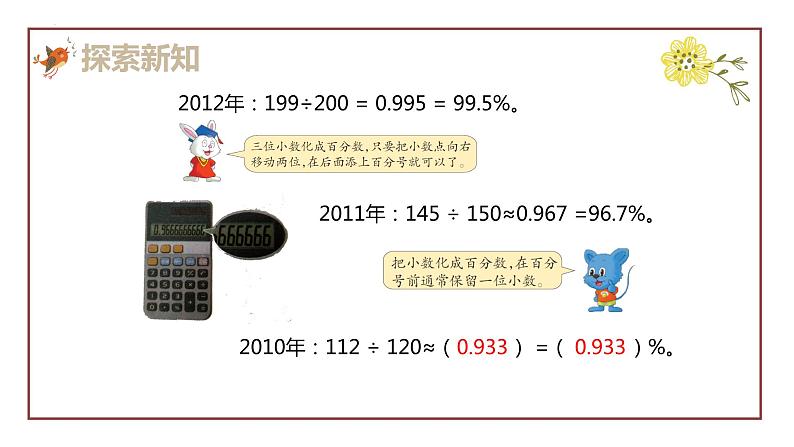 冀教版（新）六上-第三单元 1.2百分数及应用 第一课时【优质课件】07