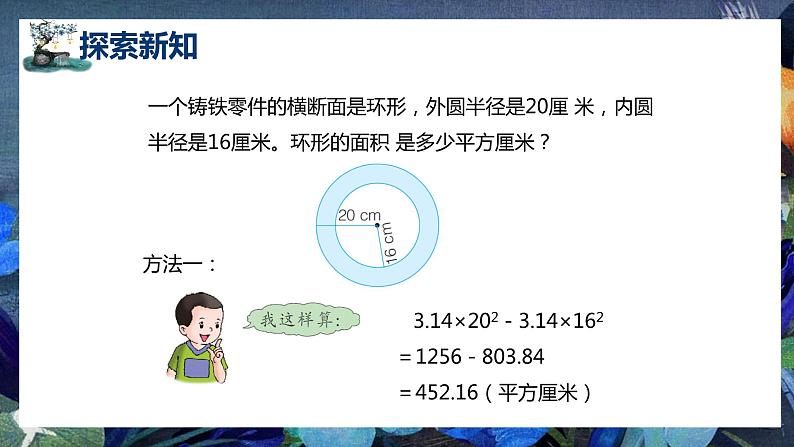 冀教版（新）六上-第四单元 2.2圆环的面积【优质课件】08