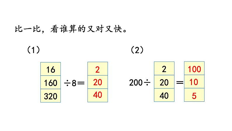 小学数学人教版四年级上册6.2.11 商不变的规律教学课件（2023秋新版）02