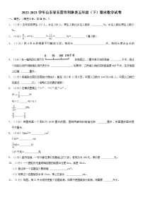 山东省东营市利津县2022-2023学年五年级下学期期末数学试卷