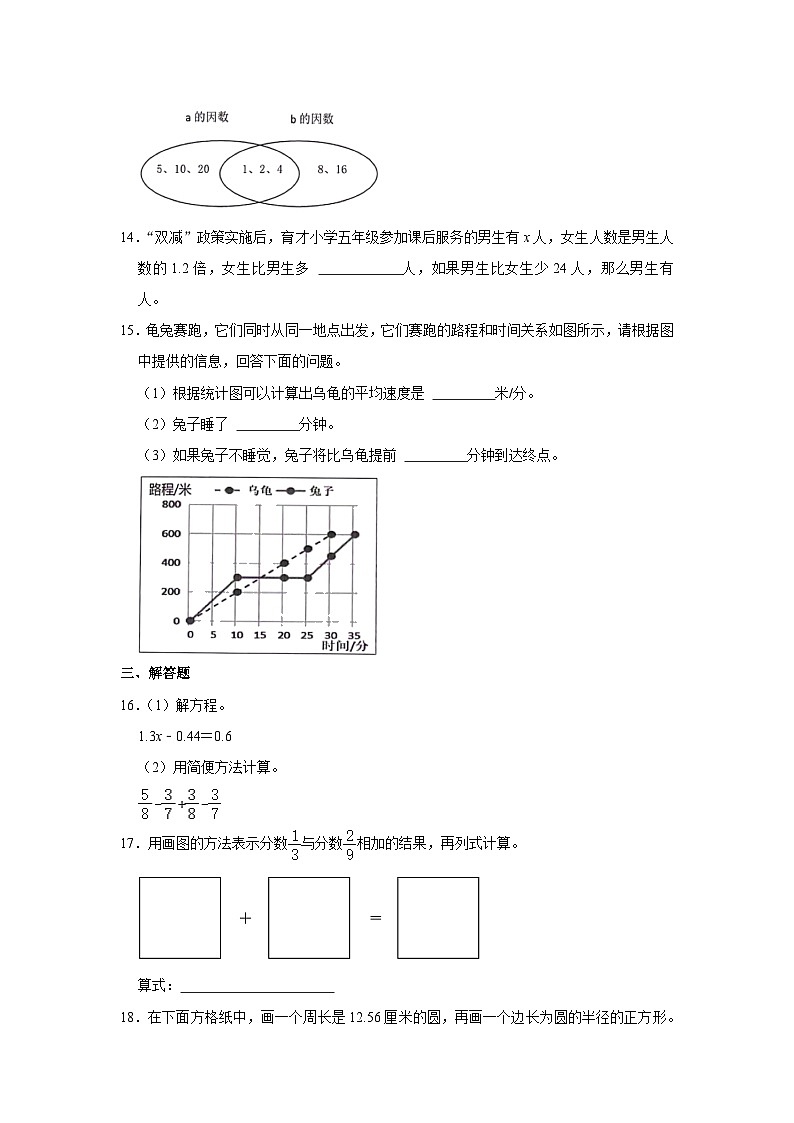 江苏省扬州市宝应县2022-2023学年五年级下学期期末数学试卷03