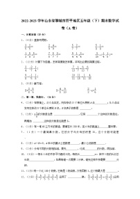 2022-2023学年山东省聊城市茌平地区五年级下学期期末数学试卷（A卷）（含解析）