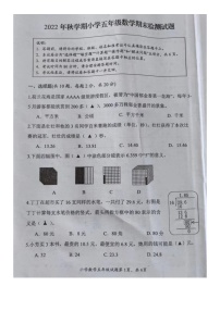 江苏省盐城市大丰区2022-2023学年五年级上学期期末检测数学试题