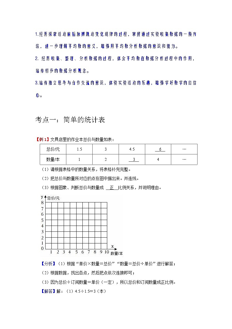 【期中复习】苏教版数学四年级上册--第4讲《统计表和条形统计图（一）》知识点讲义（教师版+学生版）.docx.zip02