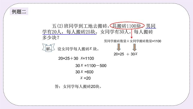 奥数五年级上册 第4讲：列方程解应用题 课件+教案04