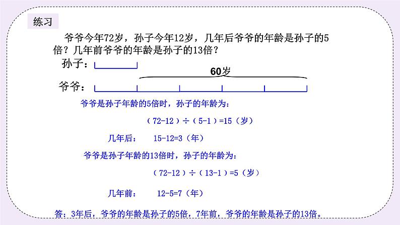 奥数四年级上册寒假课程第7讲《年龄问题》课件+教案05
