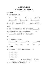 人教版2~6的乘法口诀综合与测试课时练习