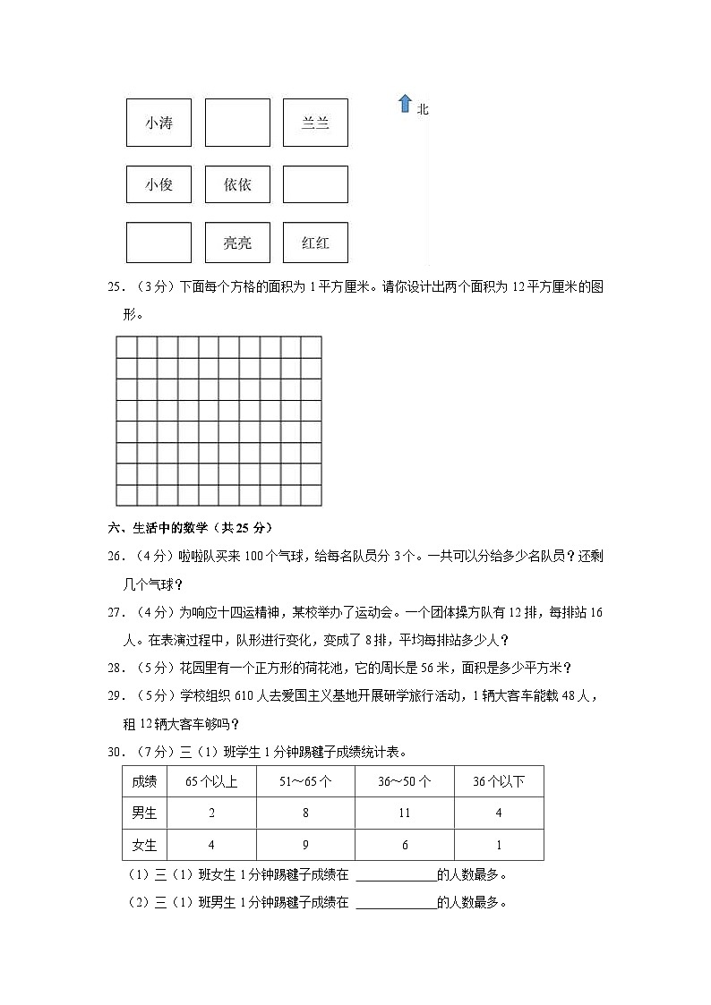 2022-2023学年新疆昌吉州三年级（下）期末数学试卷03