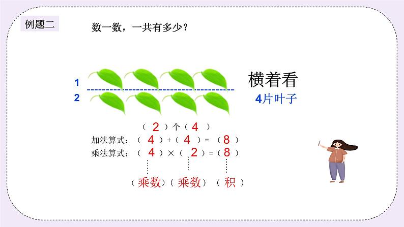 奥数二年级下册秋季课程 第8讲《乘法的初步认识》课件第5页