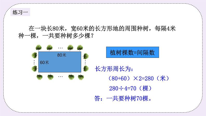 奥数四年级下册秋季课程 第10讲《植树问题》课件+教案04
