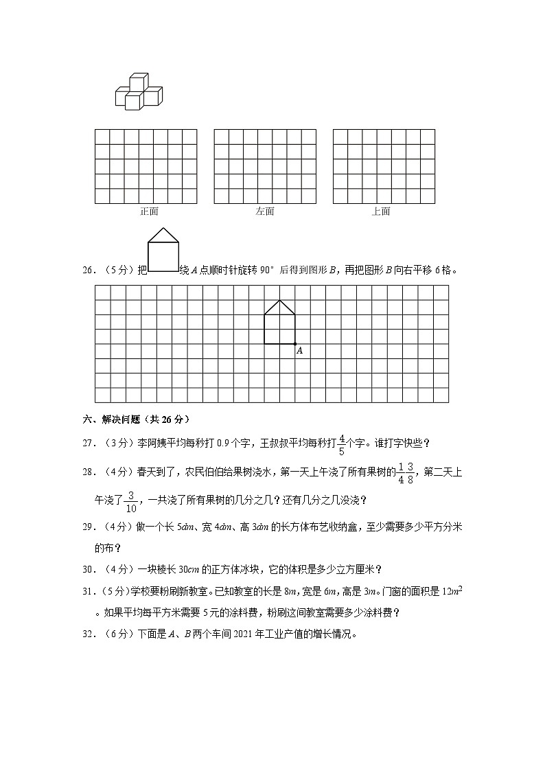 新疆维吾尔自治区吐鲁番市2022-2023学年五年级下学期期末数学试卷03