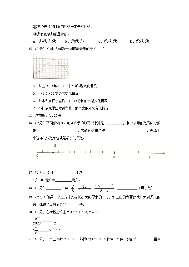 浙江省台州市路桥区2022-2023学年五年级下学期期末数学试卷第3页