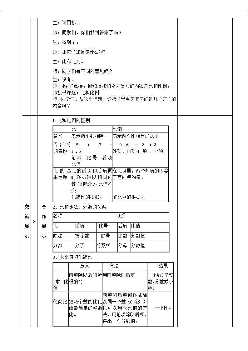 西师大版本六下总复习《比和比例》课件+教案+教学设计+作业设计+课堂实录02