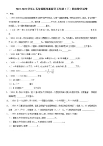 山东省淄博市高新区2022-2023学年五年级下学期期末数学试卷