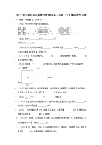 山东省菏泽市成武县2022-2023学年五年级下学期期末数学试卷