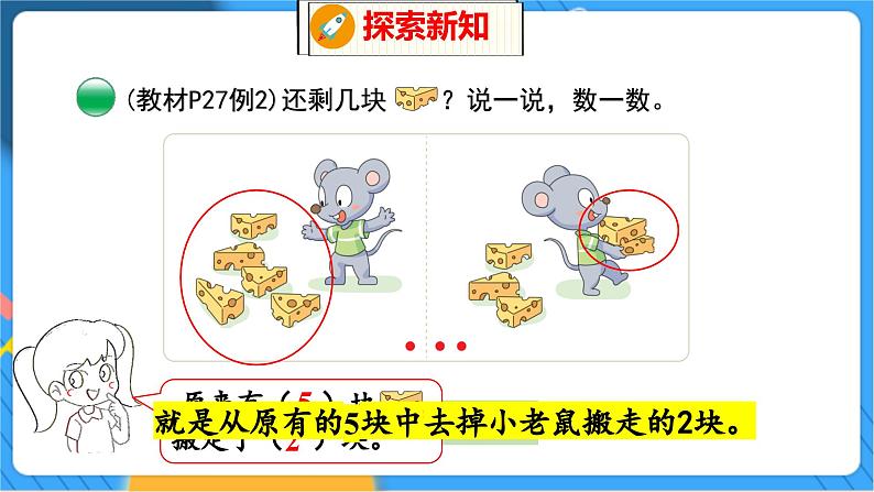 第3单元 3 还剩下多少（1） 北师数学1年级上【教学课件】第6页