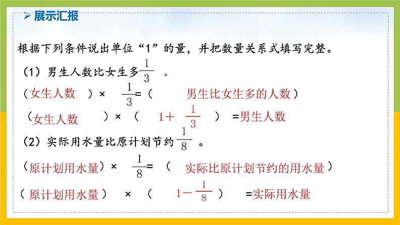 南京力学小学苏教版6年级数学上册第5单元第5课《稍复杂的分数乘法实际问题练习（1）》课件05